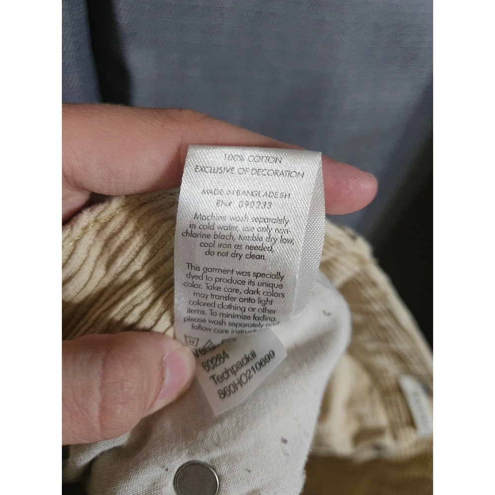 PacSun 90s Boyfriend Tan Corduroy Mushroom Embroidered Pants Womens 27 fairy - Picture 5 of 7